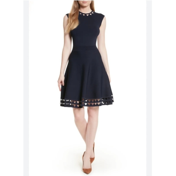 Ted Baker London Dresses & Skirts - Ted Baker London Kathryn Fit and Flare Cutout Dress UK sz 3 US sz 8 navy